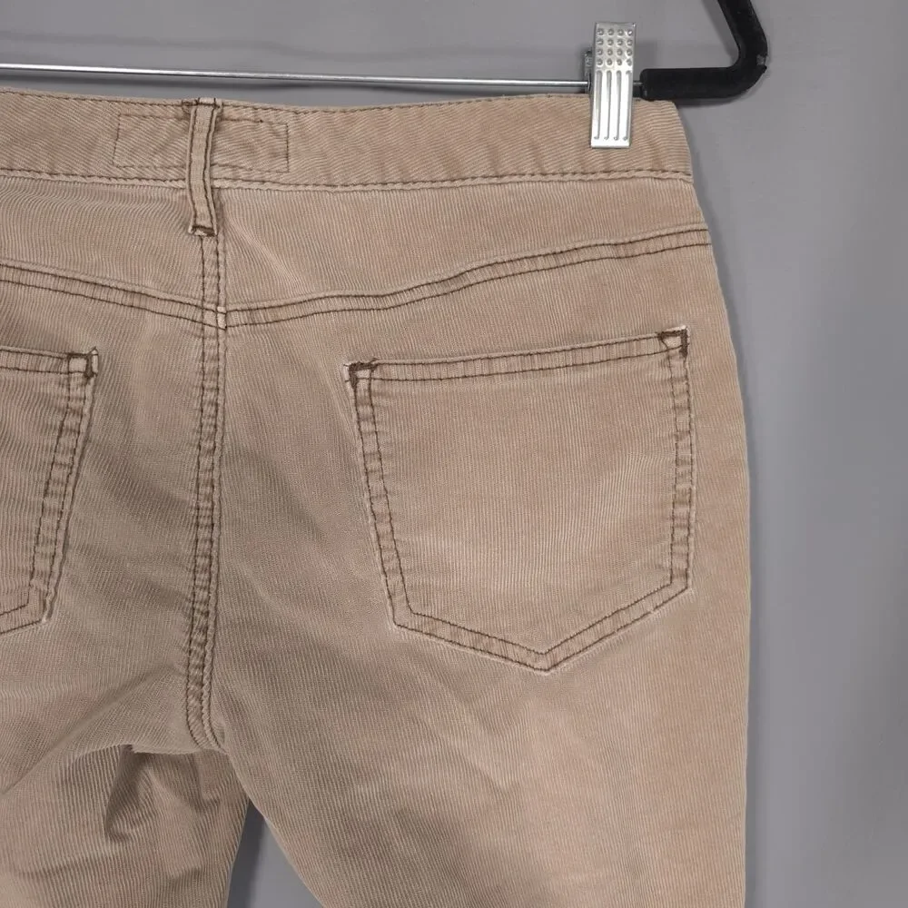 ANTHROPOLOGIE PILCRO Corduroy 28 Skinny Pants Jeans Beige Stretch‎ Vintage Slim